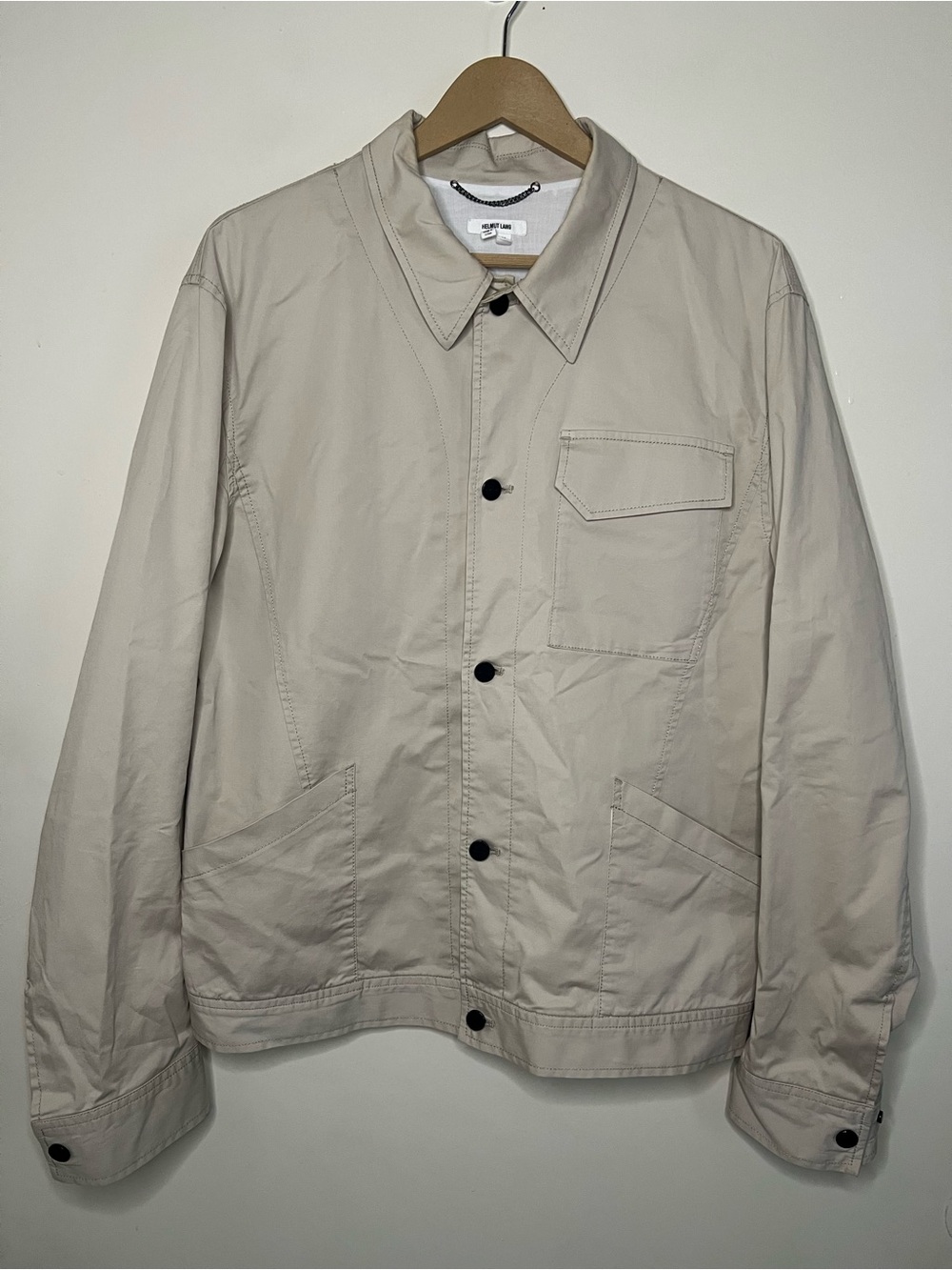 Helmut Lang Beige Utility Military Style Chore Jacket Size Men’s M